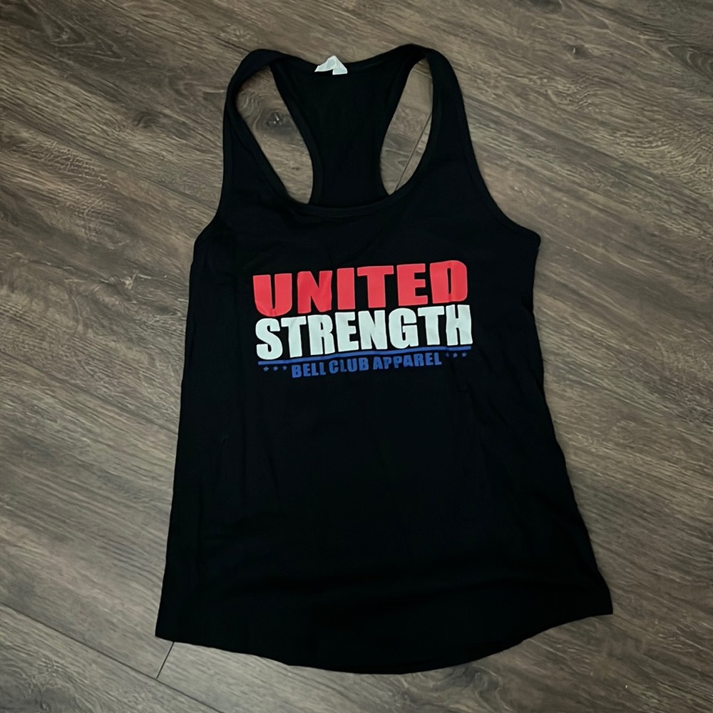 Women’s United Strength Bell Club Apparel racerback tank top